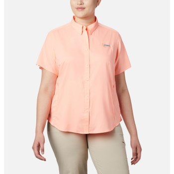 Columbia PFG Tamiami II Short Sleeve Plus Size, Camisa Rosas Para Mujer | 096284-EXK